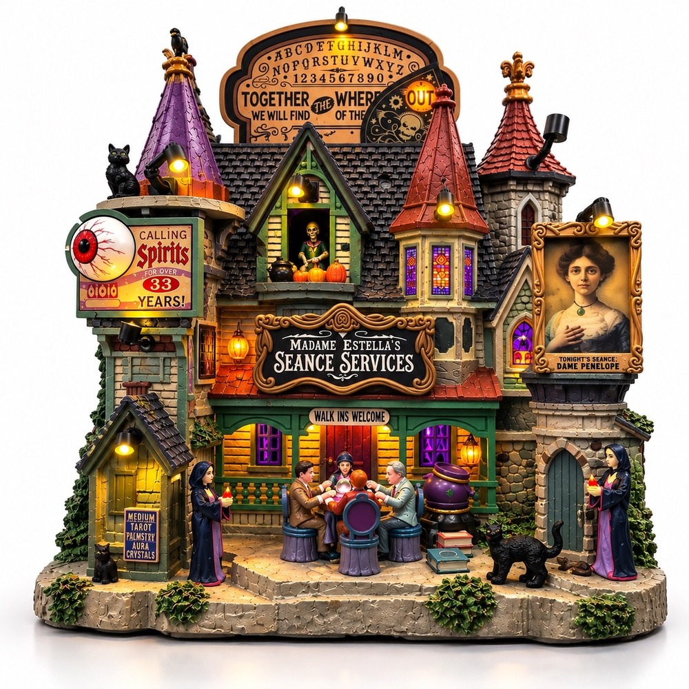 Lemax Madame Estella's Seance Services Spooky Town Halloween Village 2026 New